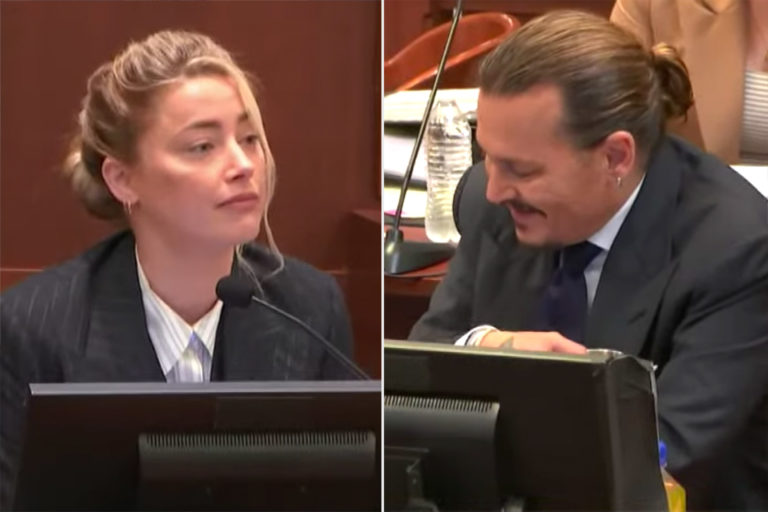 Johnny Depp Laughs in Court as Amber Heard Testifies He’s Not ‘Accurate Historian of What Happened’