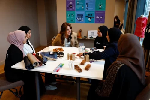 Kate meeting with the youth charity Streets of Growth