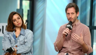 Director Jeff Baena and actress Aubrey Plaza discuss "The Little Hours" at Build Studio on June 29, 2017 in New York City. ASTRID STAWIARZ / GETTY IMAGES